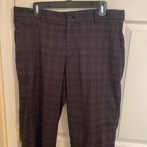 Black plaid Nike golf pants